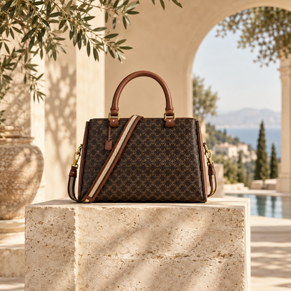 Aevacamp Textured Satchel Handbag